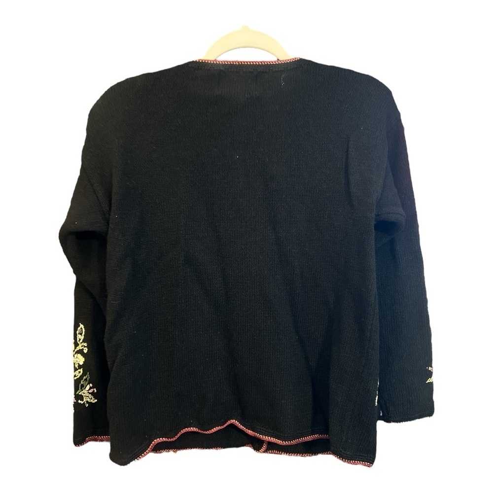 Vintage Heirloom Collectibles Floral Embroidered Cottagecore Boho Cardigan CA1 - Picture 5 of 7